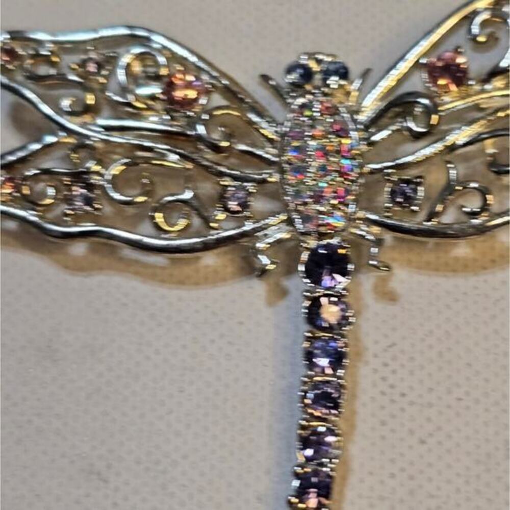 Treska Jeweled Dragonfly Broach Brooch - Picture 7 of 8